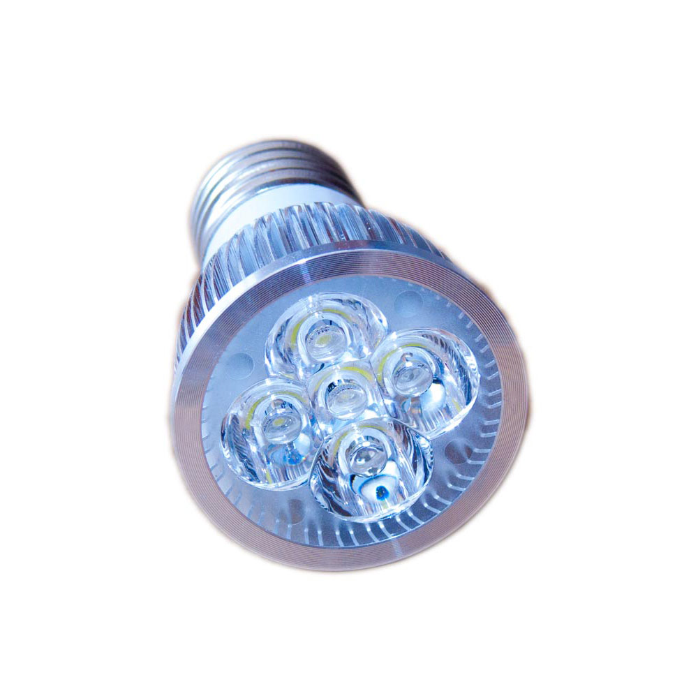 LED Strahler Lampe 5 Watt 12V E27 warmweiss Birne Spot für Solar Anlagen